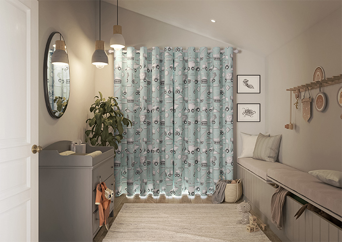 Tinker Town, Seafoam - Made to Measure Curtains - Image 15